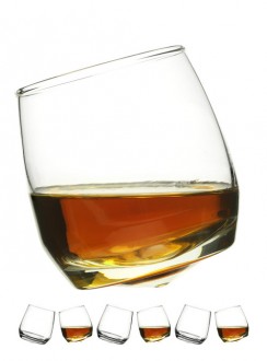 Szklanki do whiskey, zaokrąglona podstawa, 6-pak