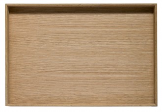 Oval oak taca