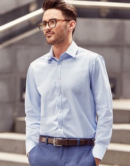 Mens Herringbone Shirt Longsleeve