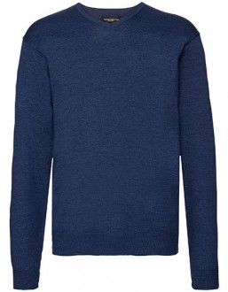 Sweter z dzianiny V-Neck Russell Collection