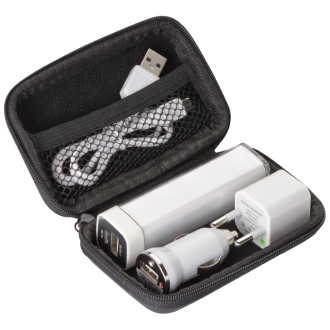 Zestaw power bank, ładowarka i wtyczka EU